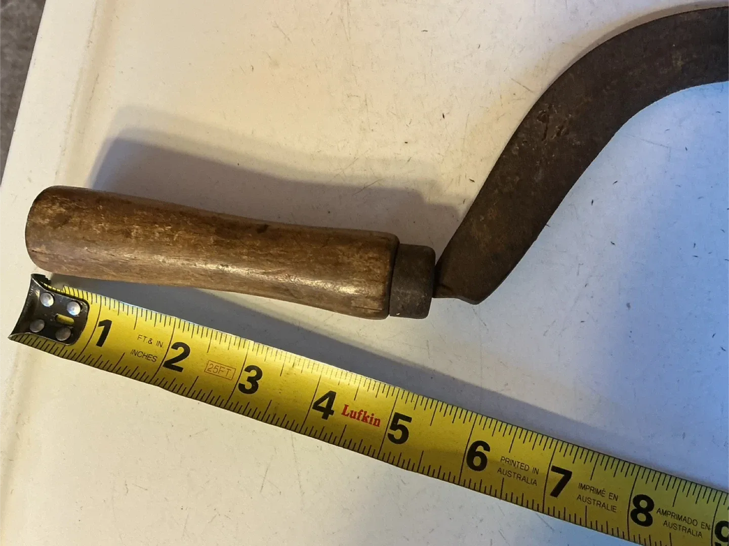 Antique Wood Handle Hay Grain Grass Cutting Sickle ! image indicator(2)