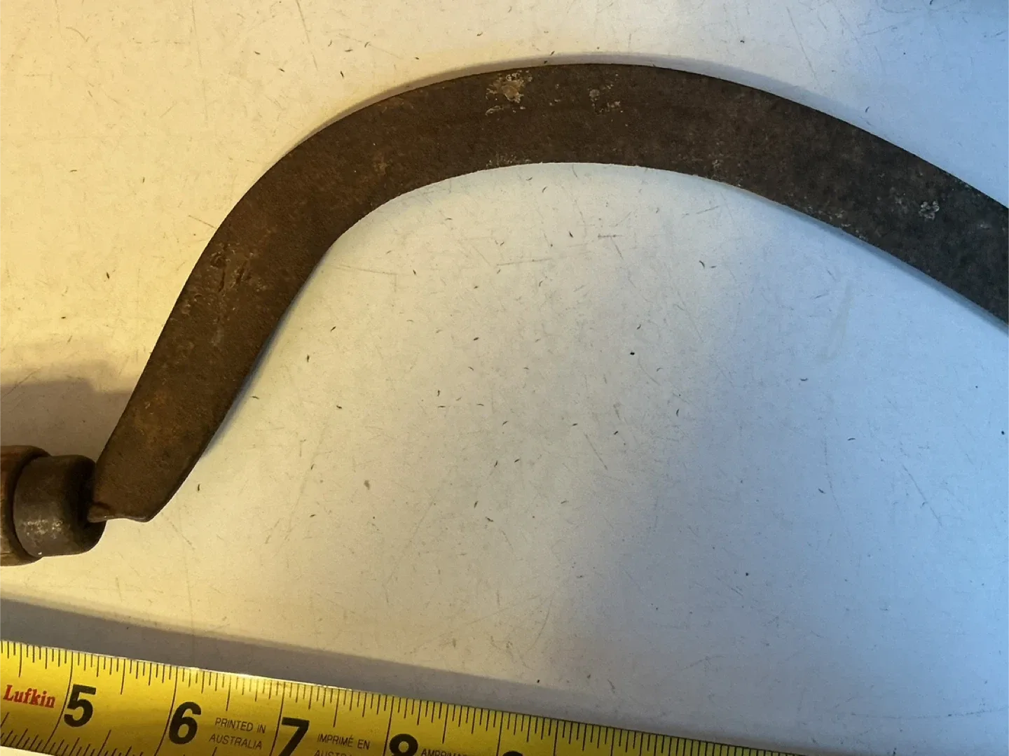 Antique Wood Handle Hay Grain Grass Cutting Sickle ! image indicator(3)