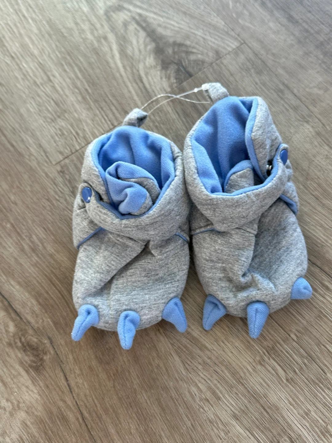 Baby Booties 3-6M Gray/Blue #Cleanout