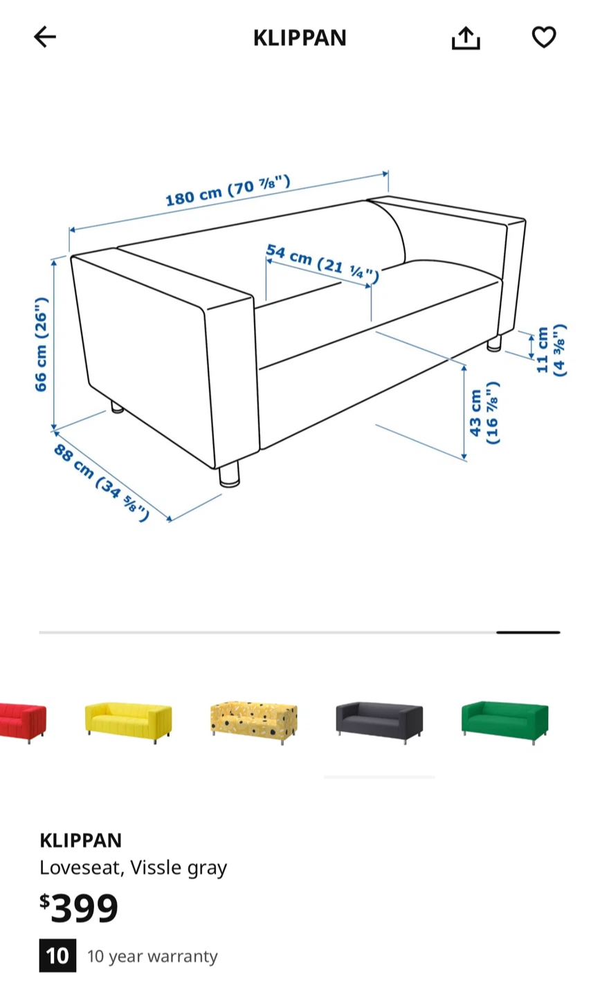 IKEA Klippan Loveseat - Gray - photo 3