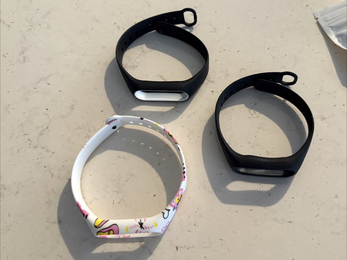 Xiaomi Mi Band Straps - Black & Patterned - photo 2