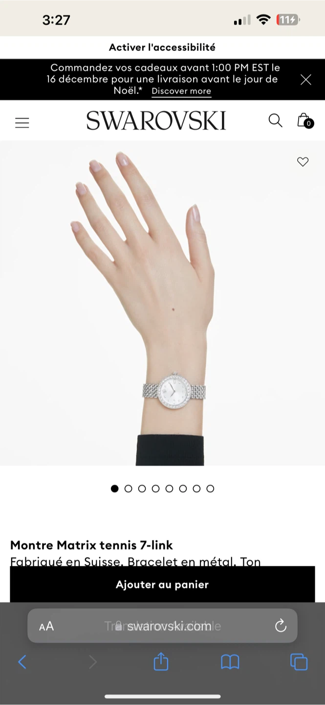 Swarovski Matrix tennis 7-link watch Swiss Made - photo 4