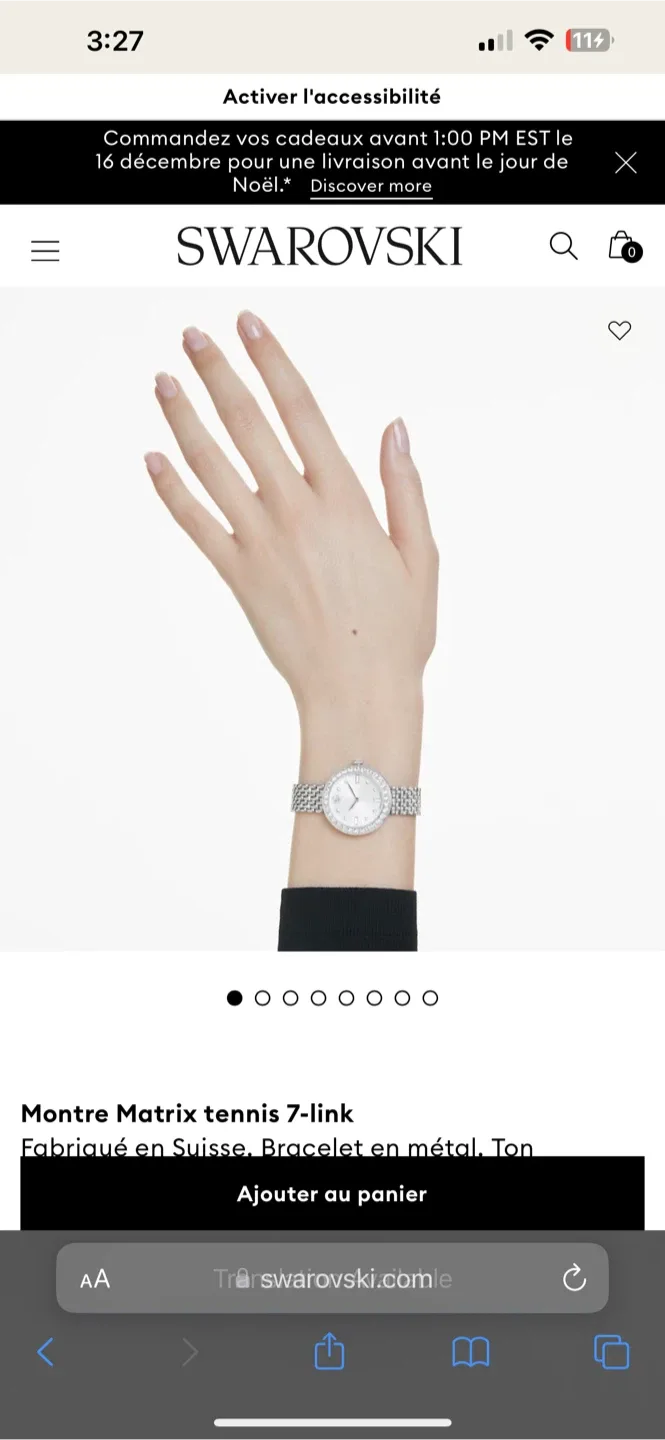 Swarovski Matrix tennis 7-link watch Swiss Made image indicator(4)