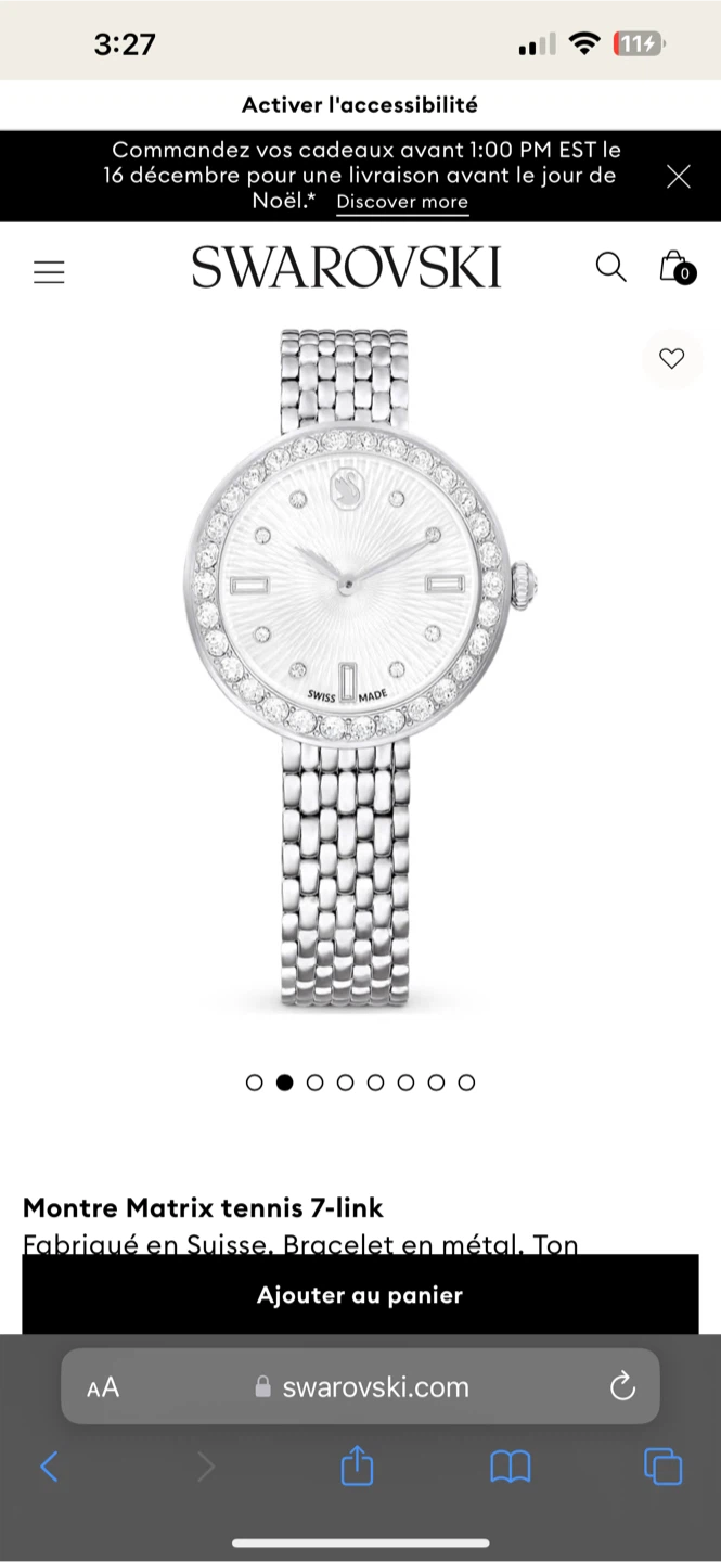 Swarovski Matrix tennis 7-link watch Swiss Made - photo 5