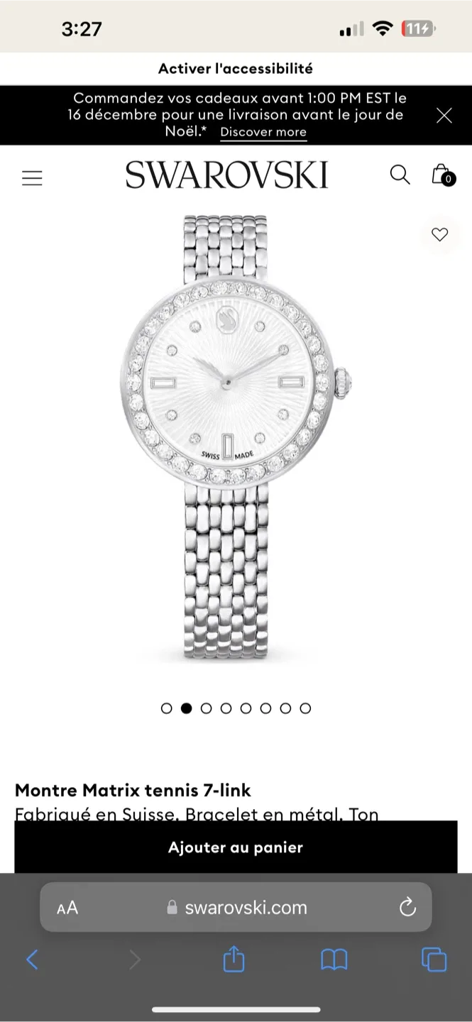 Swarovski Matrix tennis 7-link watch Swiss Made image indicator(5)