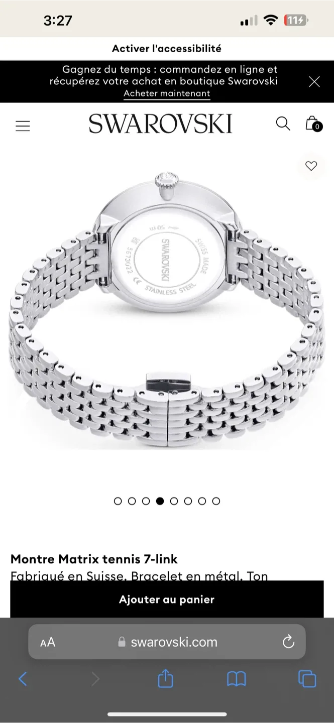 Swarovski Matrix tennis 7-link watch Swiss Made image indicator(7)