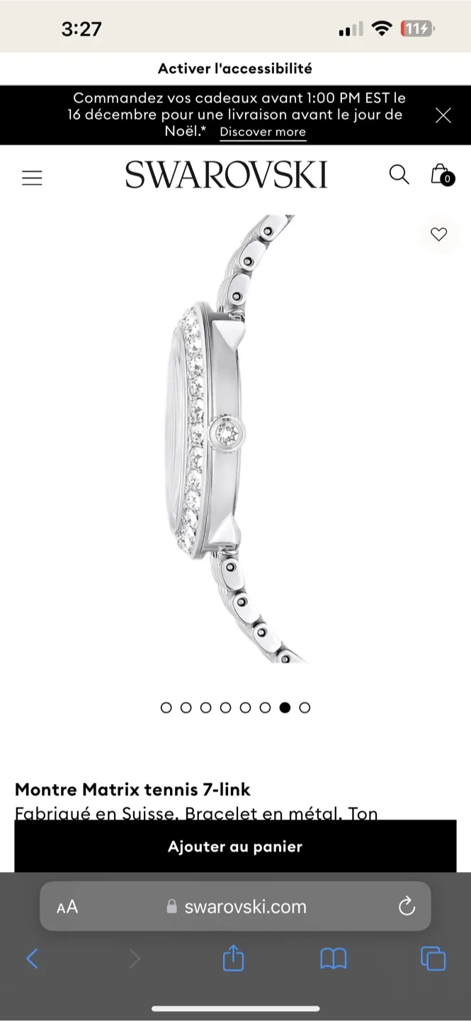 Swarovski Matrix tennis 7-link watch Swiss Made image indicator(9)