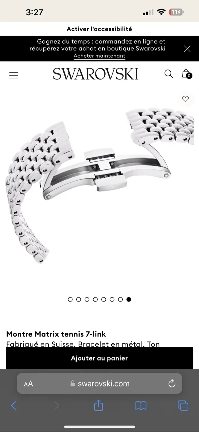 Swarovski Matrix tennis 7-link watch Swiss Made image indicator(10)