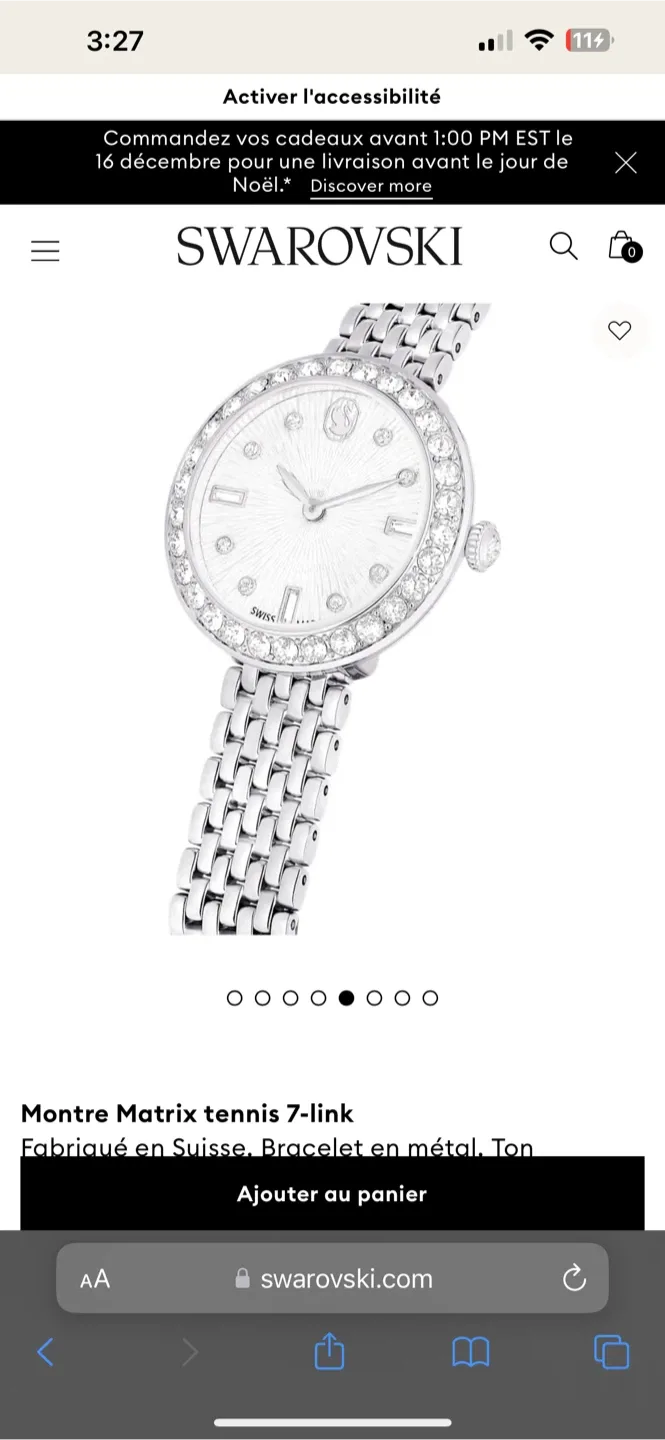 Swarovski Matrix tennis 7-link watch Swiss Made image indicator(8)