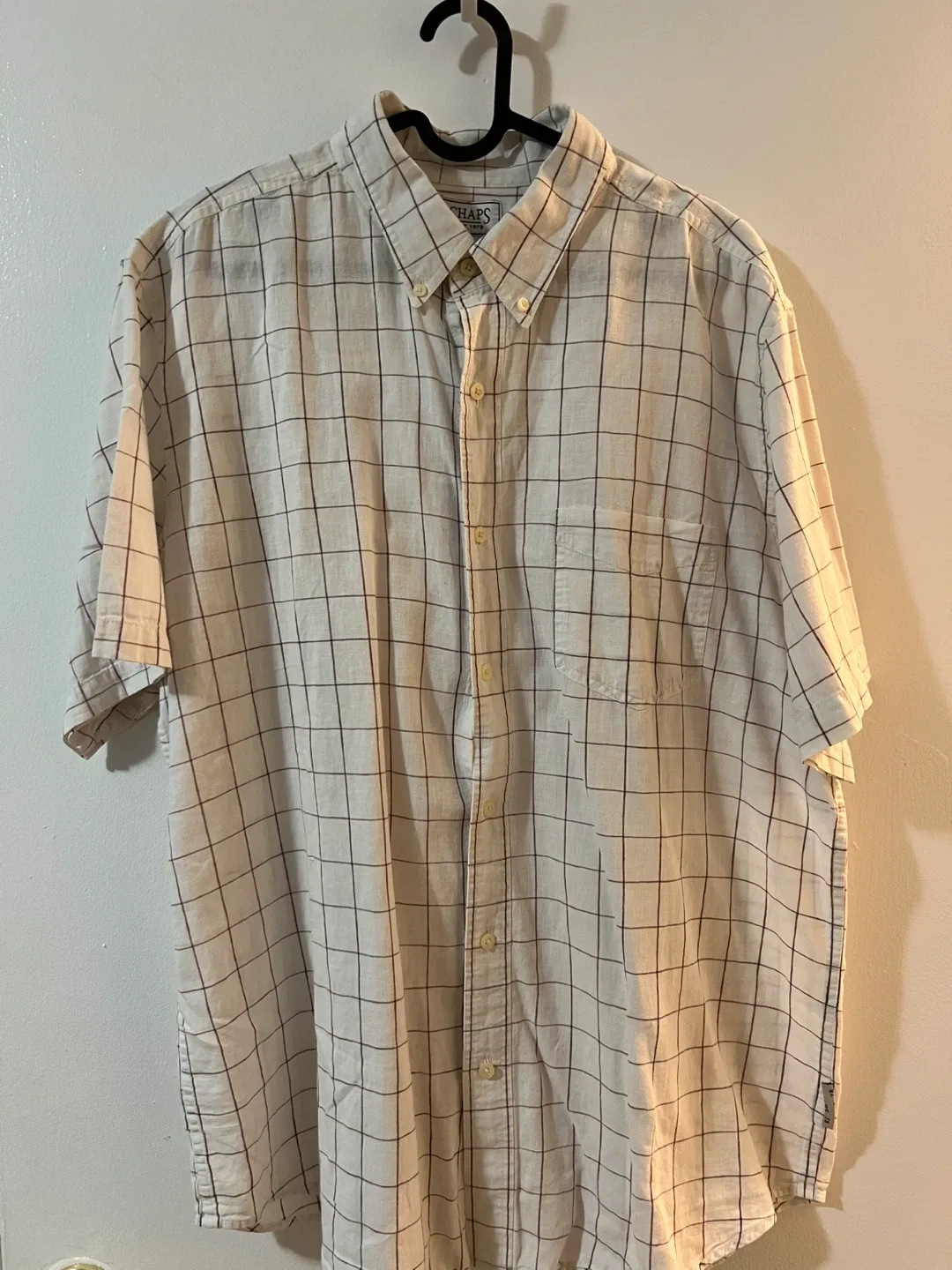 Vintage Chaps Linen Blend Plaid Shirt - XL