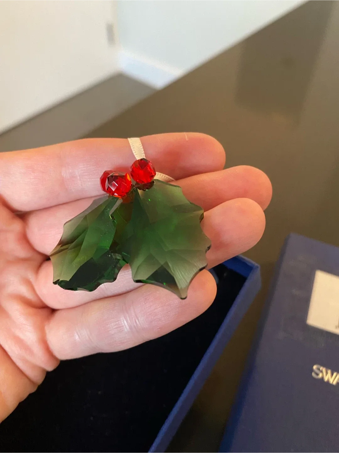 Swarovski Holly Ornament with Box