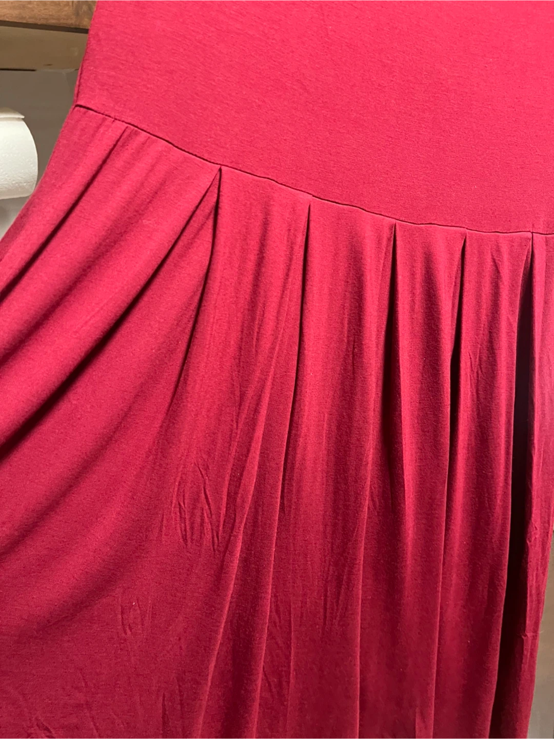 Maroon 1X trainee Fit & Flare Dress with pockets - photo 2