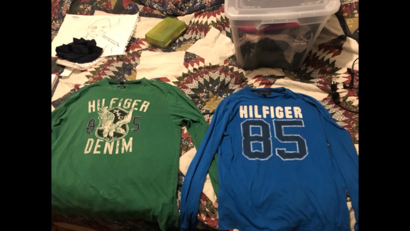 5$ each Tommy Hilfiger Long Sleeve Shirts - Size M & S/P
