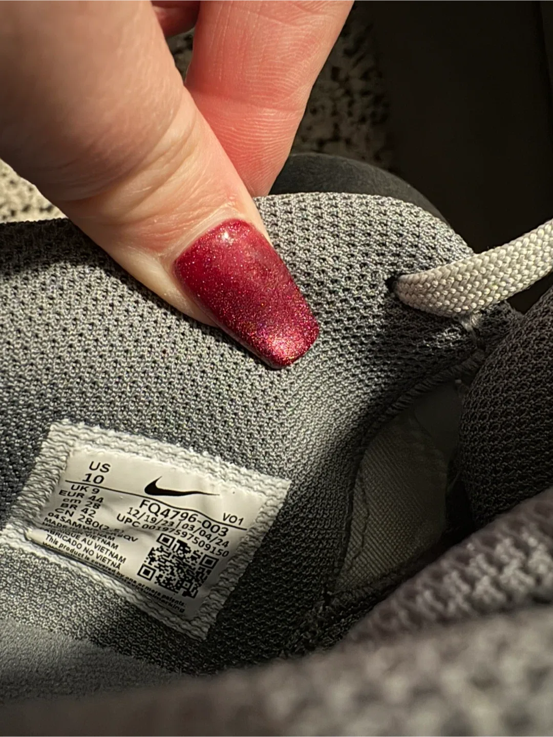 Nike FQ4796-003 Grey Sneakers US 10