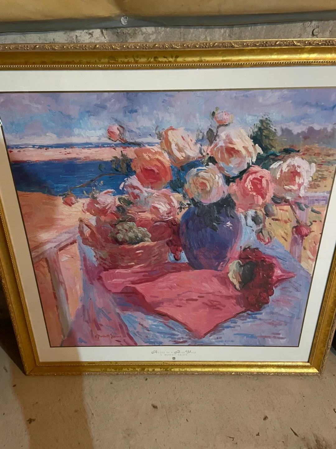 Beautiful gold frame art work