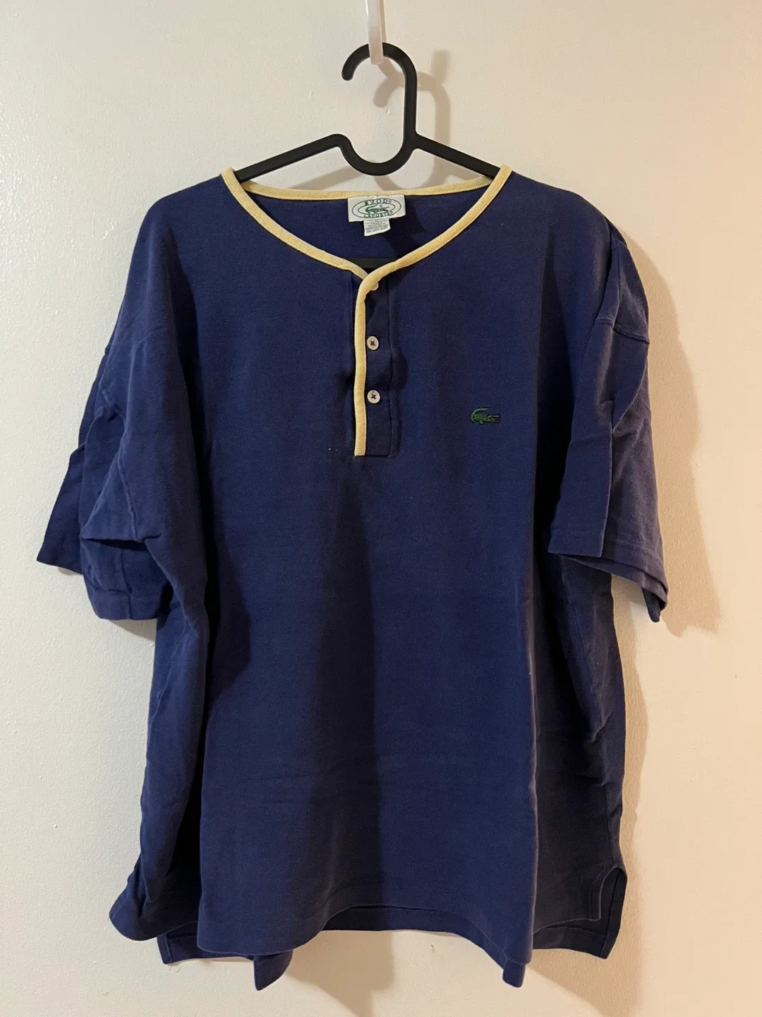 Vintage Lacoste IZOD Navy Blue Baseball T-Shirt