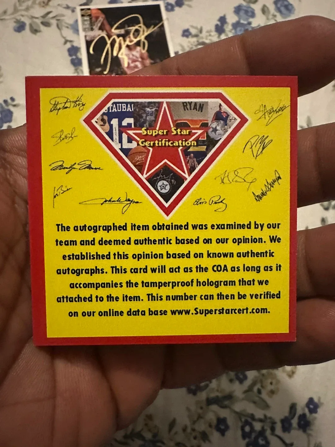 Michael Jordan Upper Deck Trading Card hand signed image indicator(6)