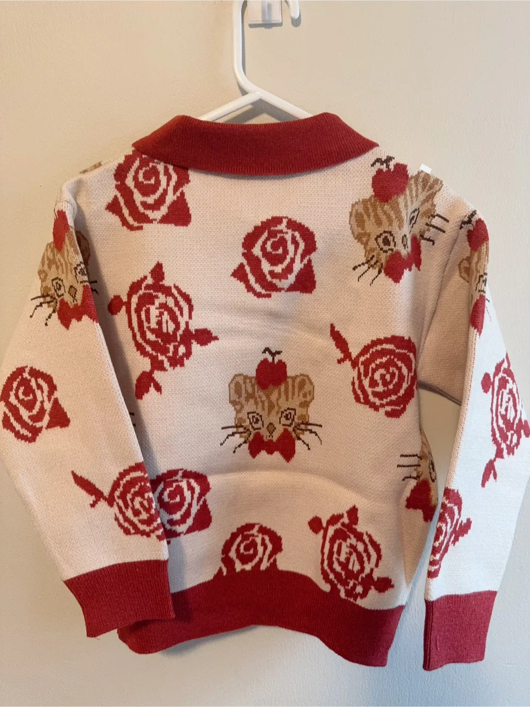 Red & White Kids' Sweater & Skirt Set-Toddler size 6-7T image indicator(3)