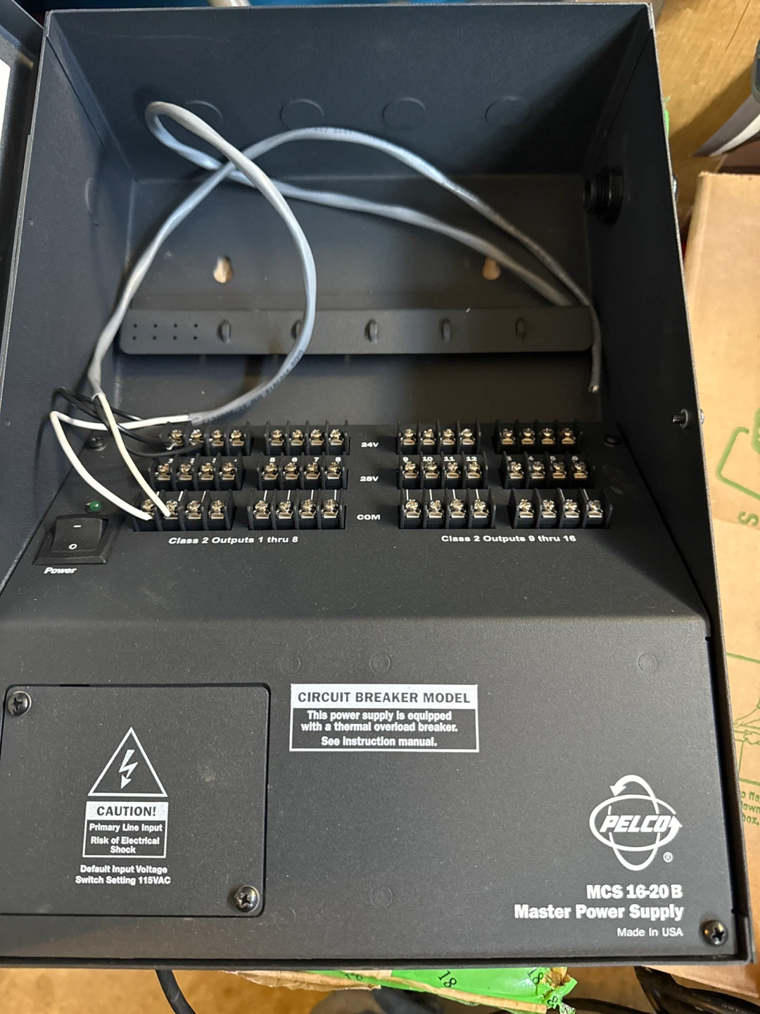 Pelco MCS16-20B Master Power Supply - photo 2