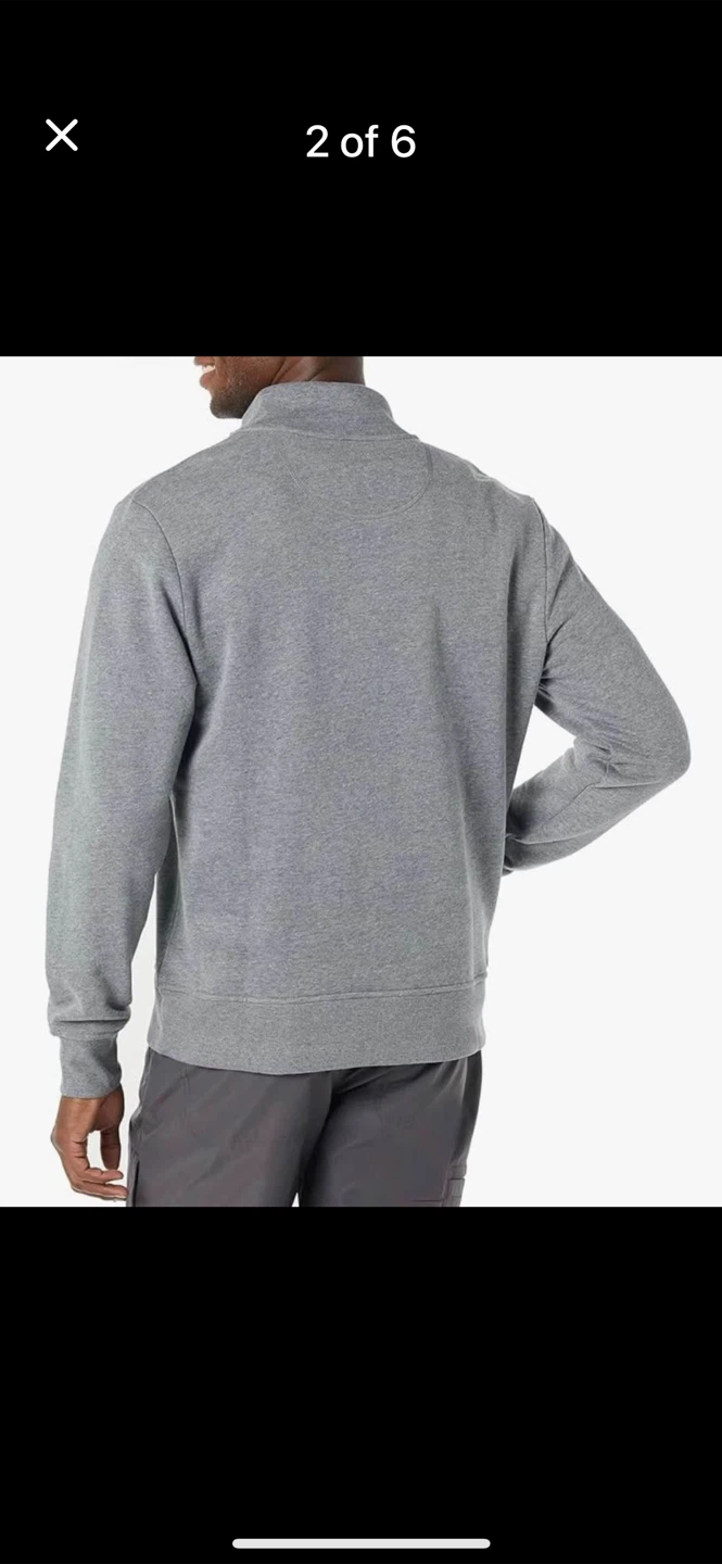 Amazon Essentials Men's Quarter-Zip Fleece Sweatshirt - Grey - photo 2