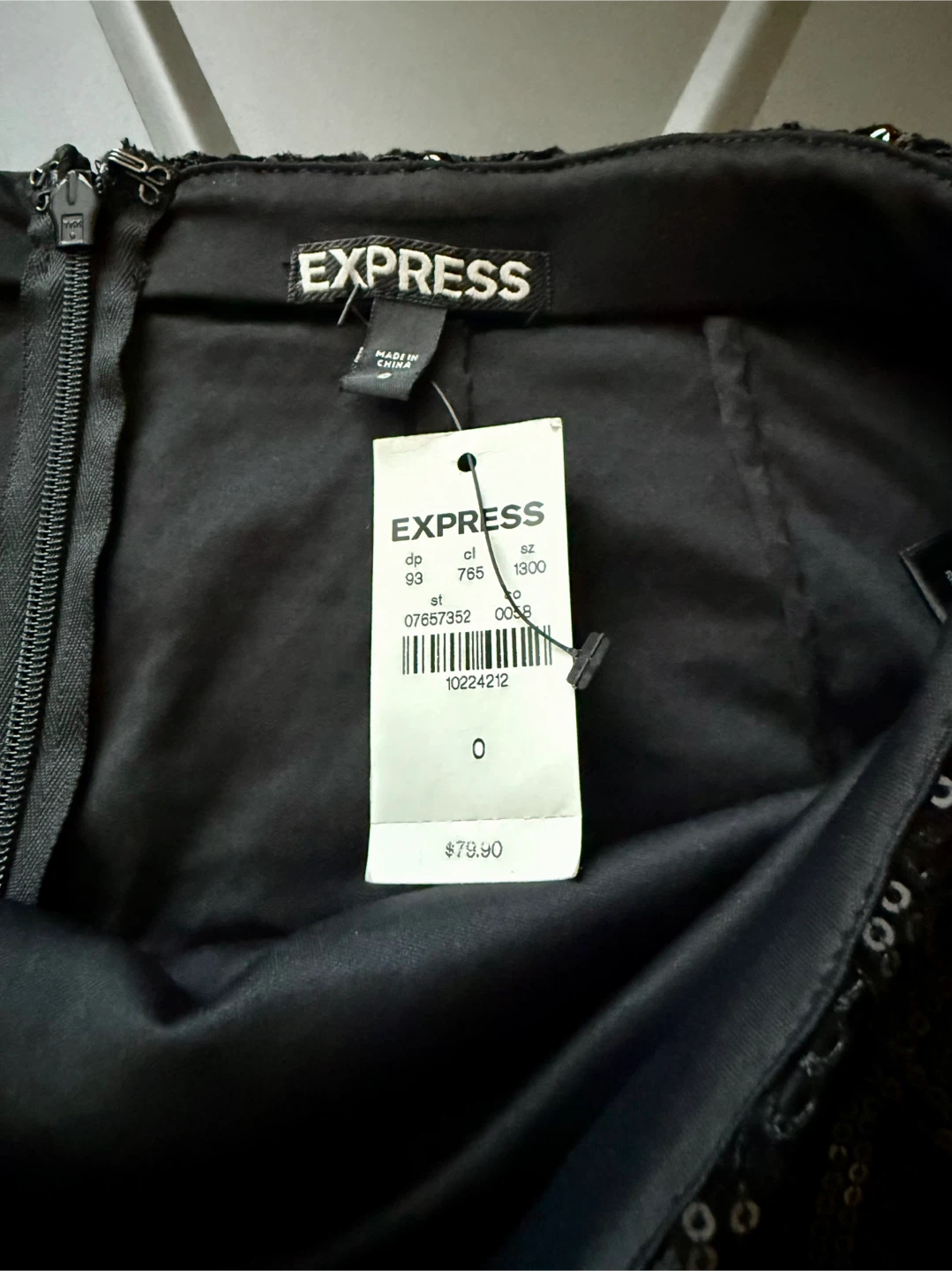 Express Black Sequin Skirt - Size 0 - photo 3