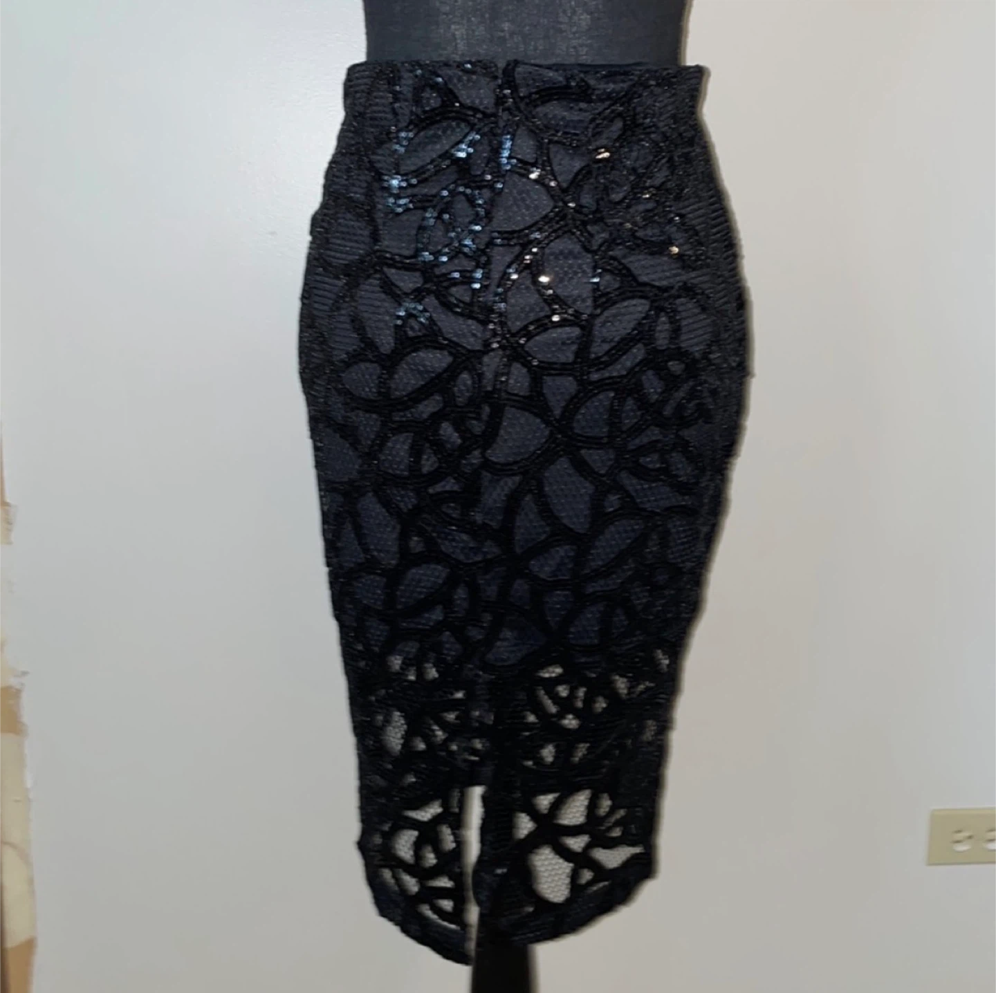 Express Black Sequin Skirt - Size 0 - photo 2