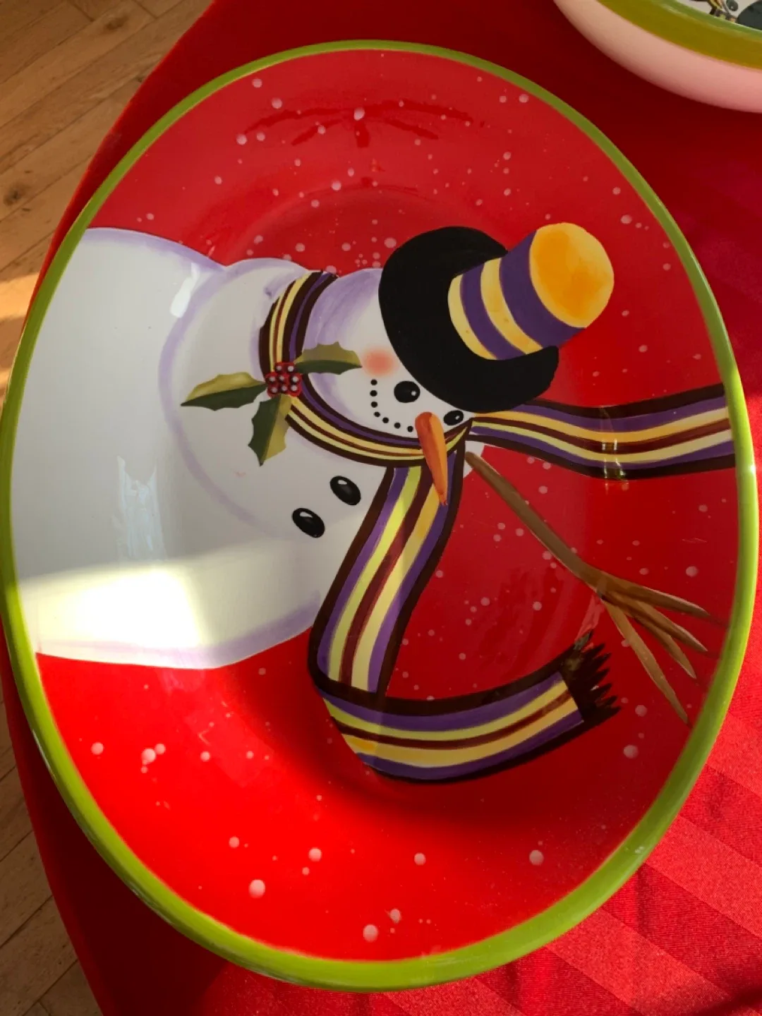 Christmas Snowman Serving Dish & Bowl image indicator(2)