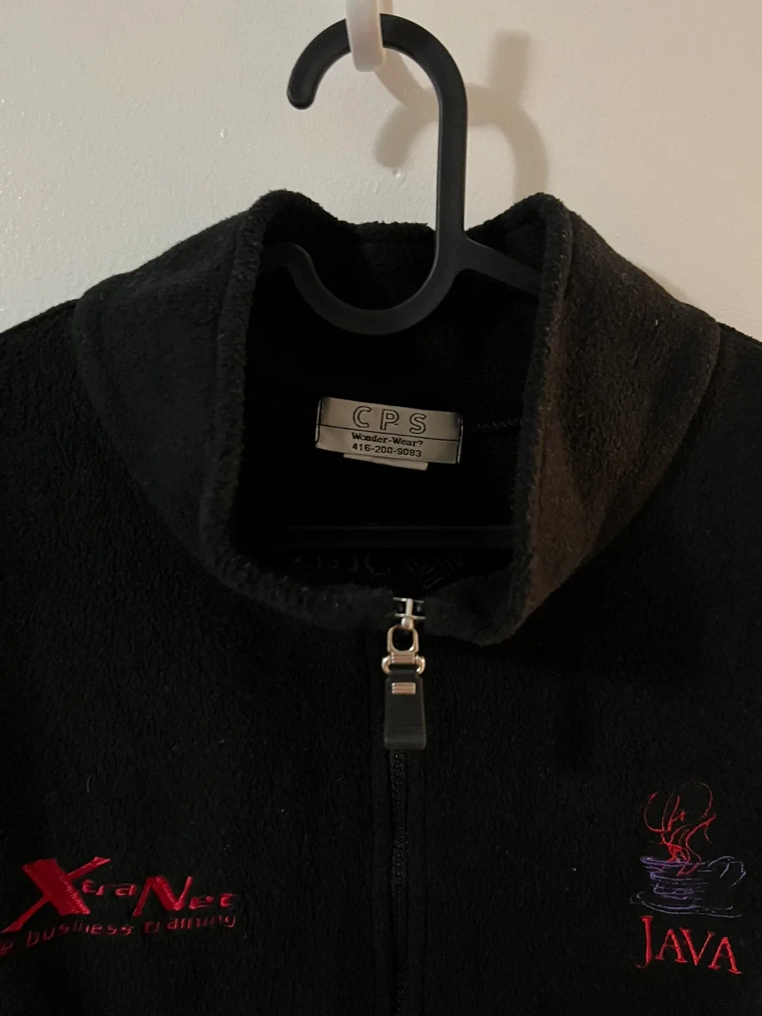 CPS Black Fleece Vest - XtraNet & Java Logos image indicator(2)
