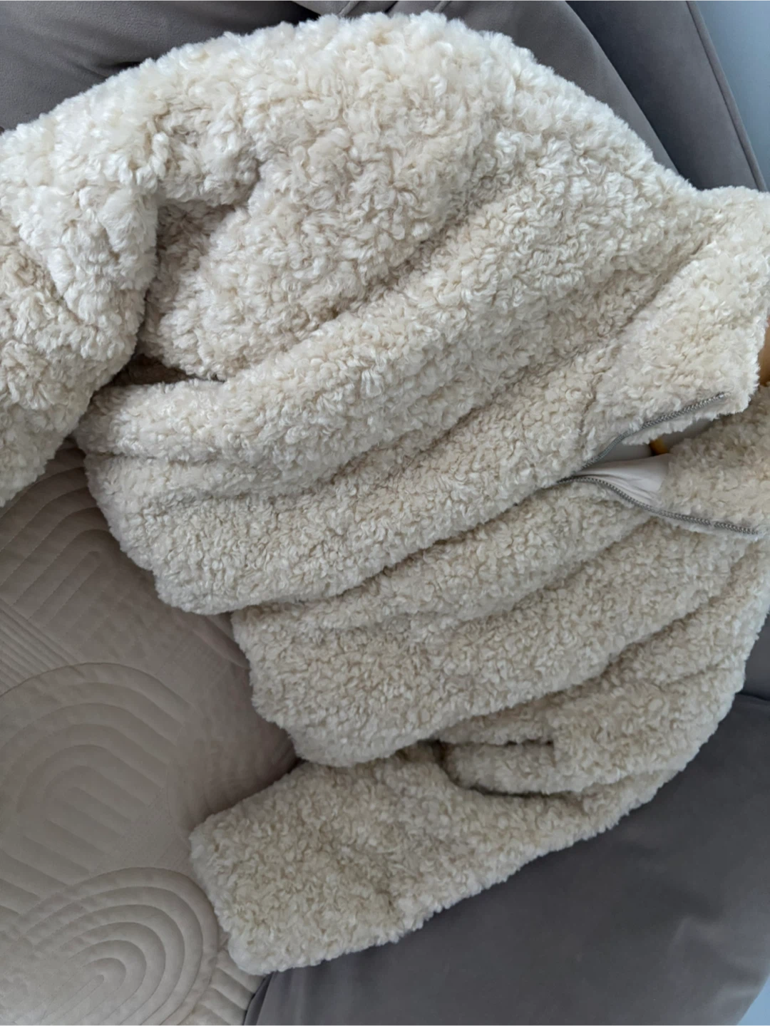 Zara Cream Sherpa Jacket - Size S - photo 4