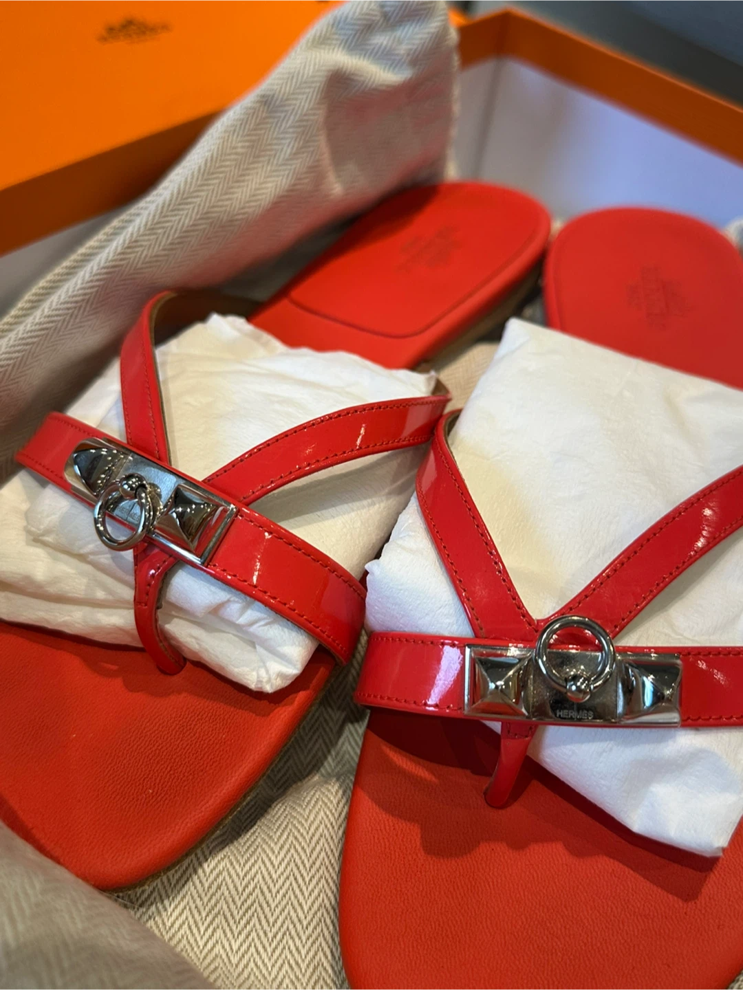 Hermès Chypre Sandals Red size 36.5 - photo 5
