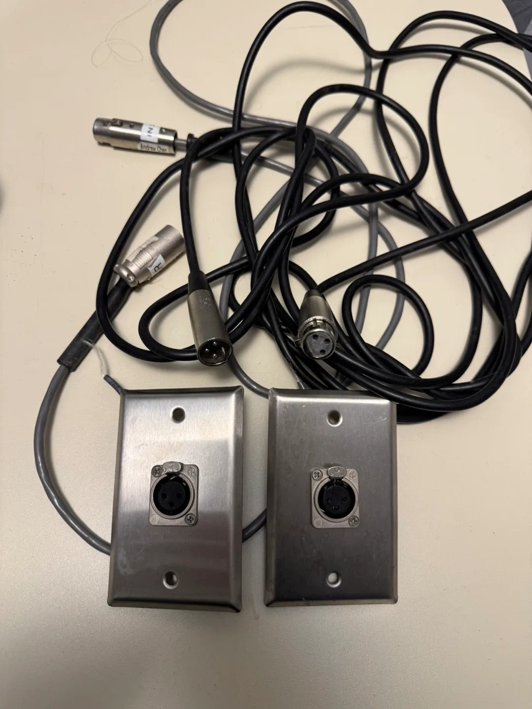 Audio XLR cables and Wall Plates