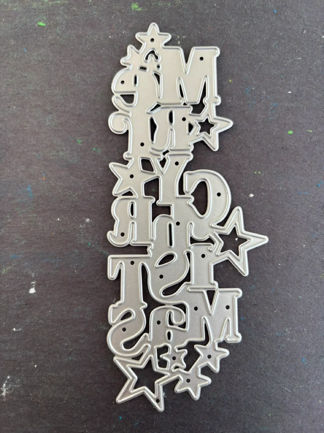 Merry Christmas Metal Die Cut - New!