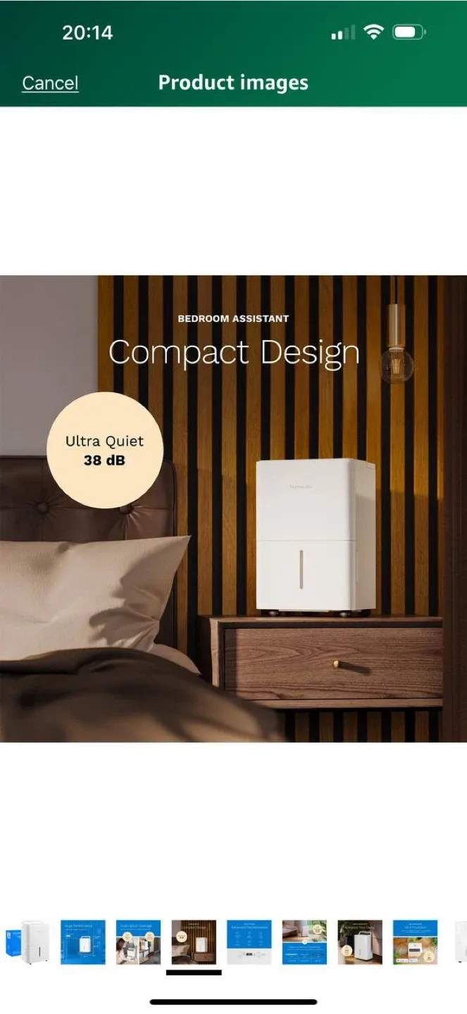 hOmeLabs 8 Pint Wi-Fi Dehumidifier – OPEN BOX image indicator(8)