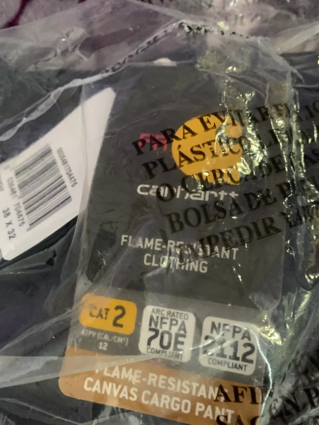 Carhartt FR Canvas Cargo Pants 38x32 New