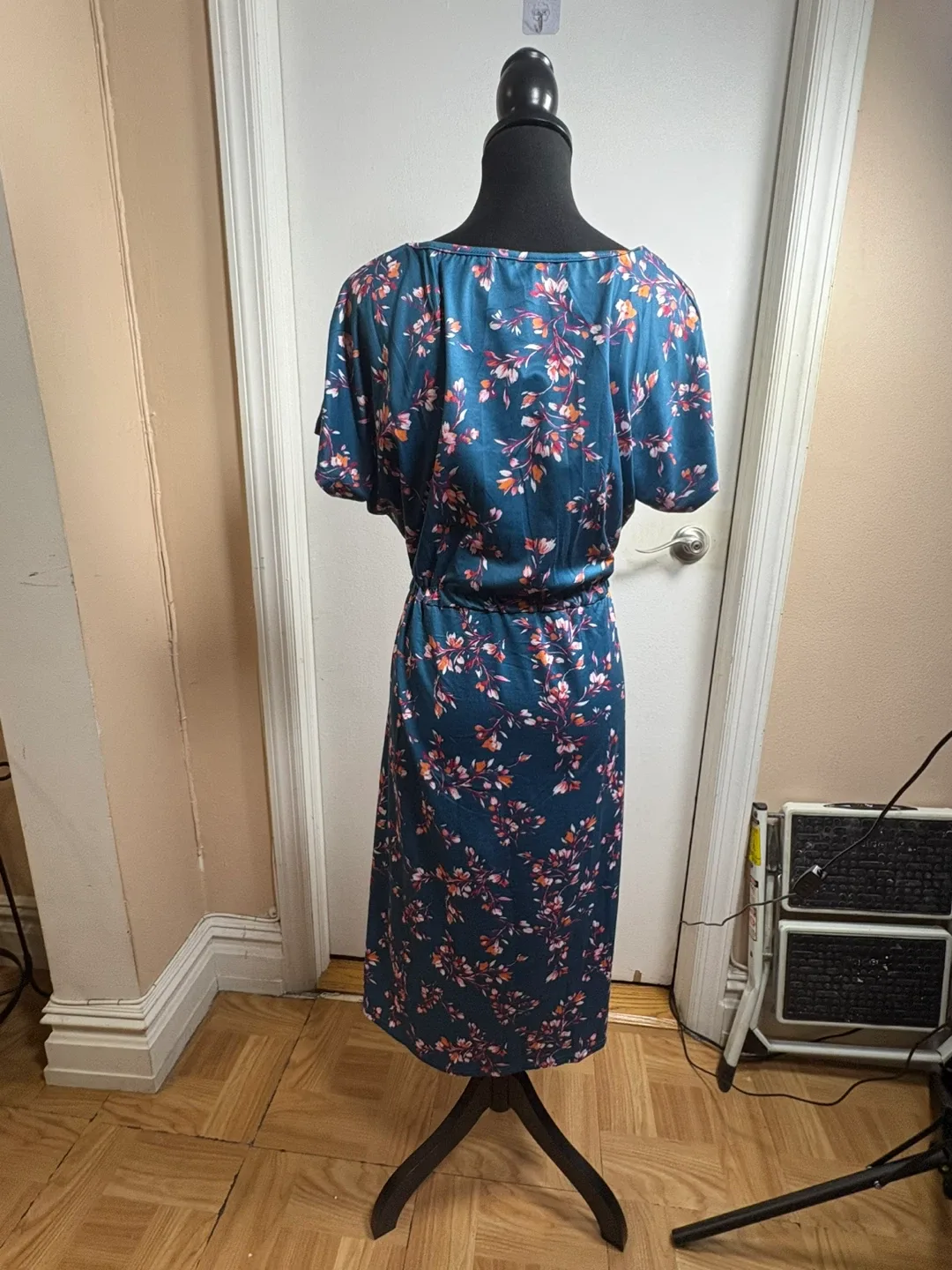 Shein Floral Print Midi Dress - Size L #cleanout image indicator(5)