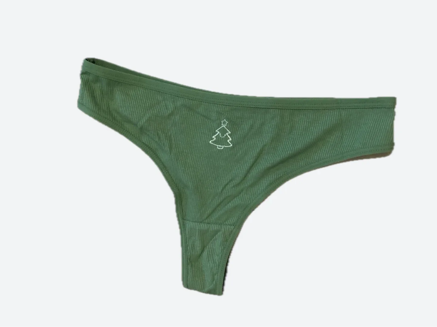 Knotty Green Thong - Size S
