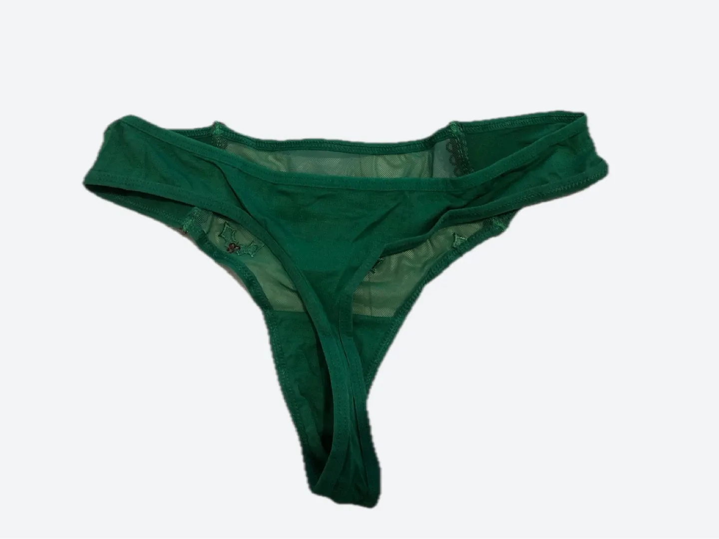 Knotty Green Thong - Size M