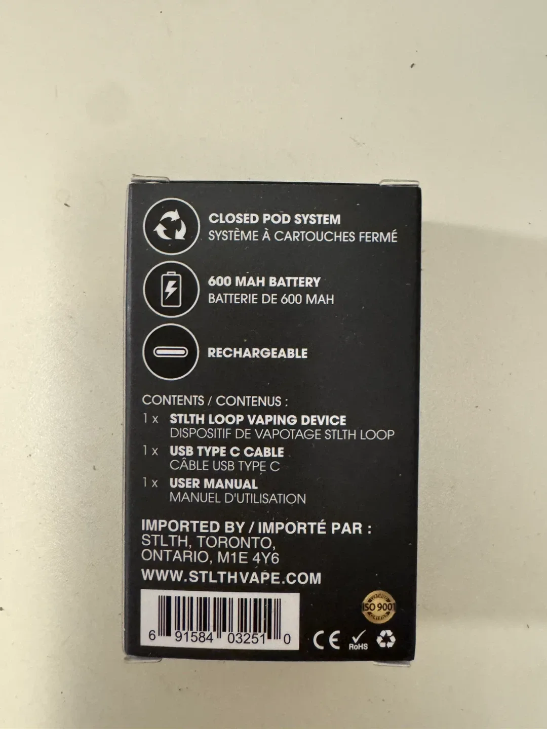 New STLTH Loop Vaping Battery - Black image indicator(3)