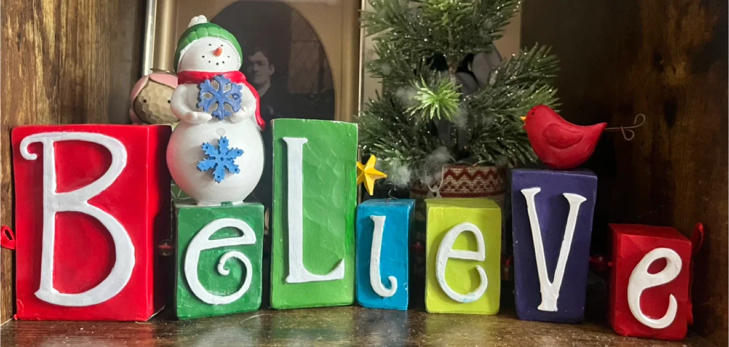 #Cleanout- Believe Blocks with Snowman & Tree