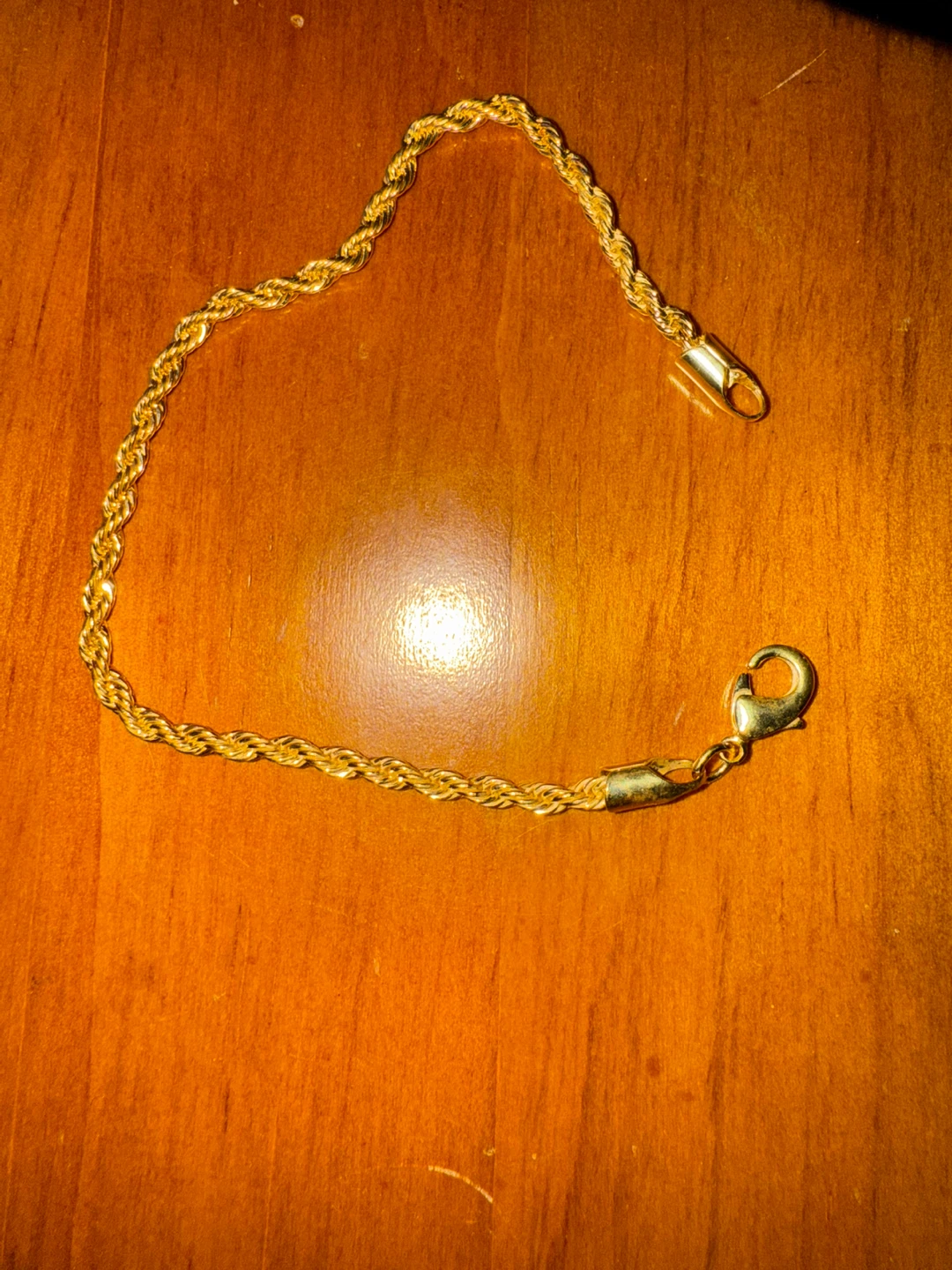 Gold Filled Rope Chain Bracelet