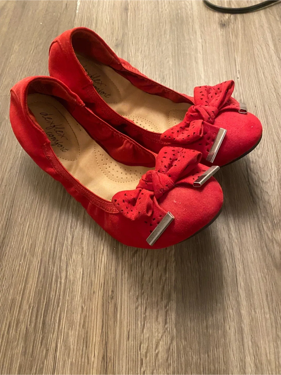 Dexflex Comfort Red Ballet Flats - Size 9-9.5
