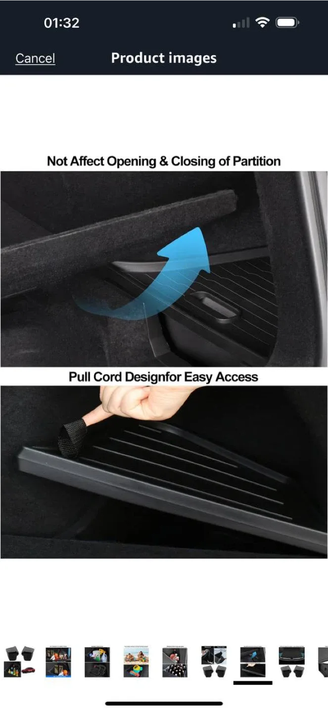 cybtkcar Tesla Model Y Trunk Storage Bins (Y Juniper-B) – NEW image indicator(9)
