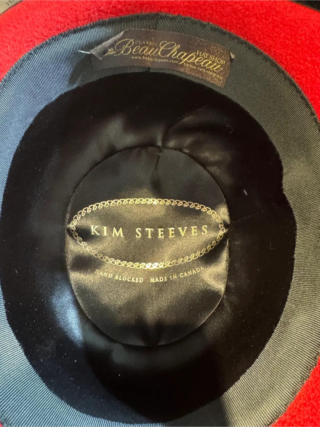 Beautiful Kim Steeves Dark Red Felt Hat image indicator(3)