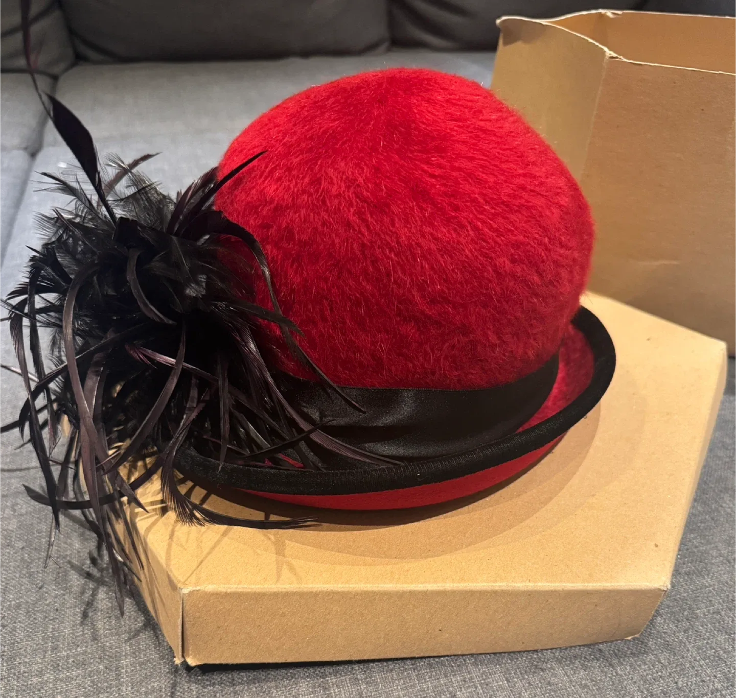 Beautiful Kim Steeves Dark Red Felt Hat