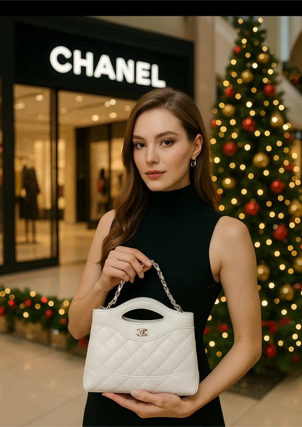 CHANEL Top Handle Mini Bag White image indicator(2)