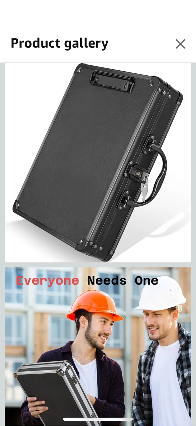 Sooez Key Lock Clipboard Storage Box - Black - photo 4