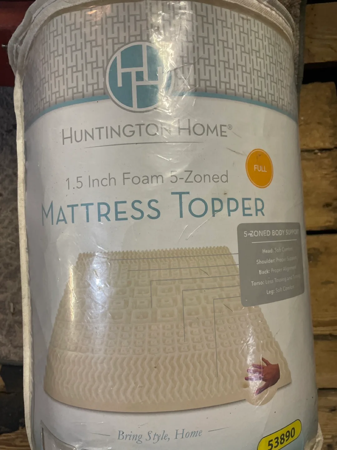 Huntington Home Full Mattress Topper - 1.5 Inch Foam