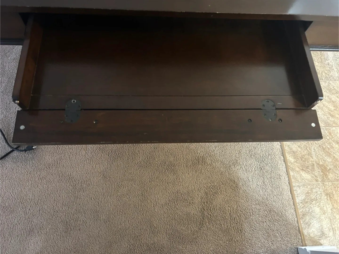 Dark Brown Desk with Glass Top image indicator(6)
