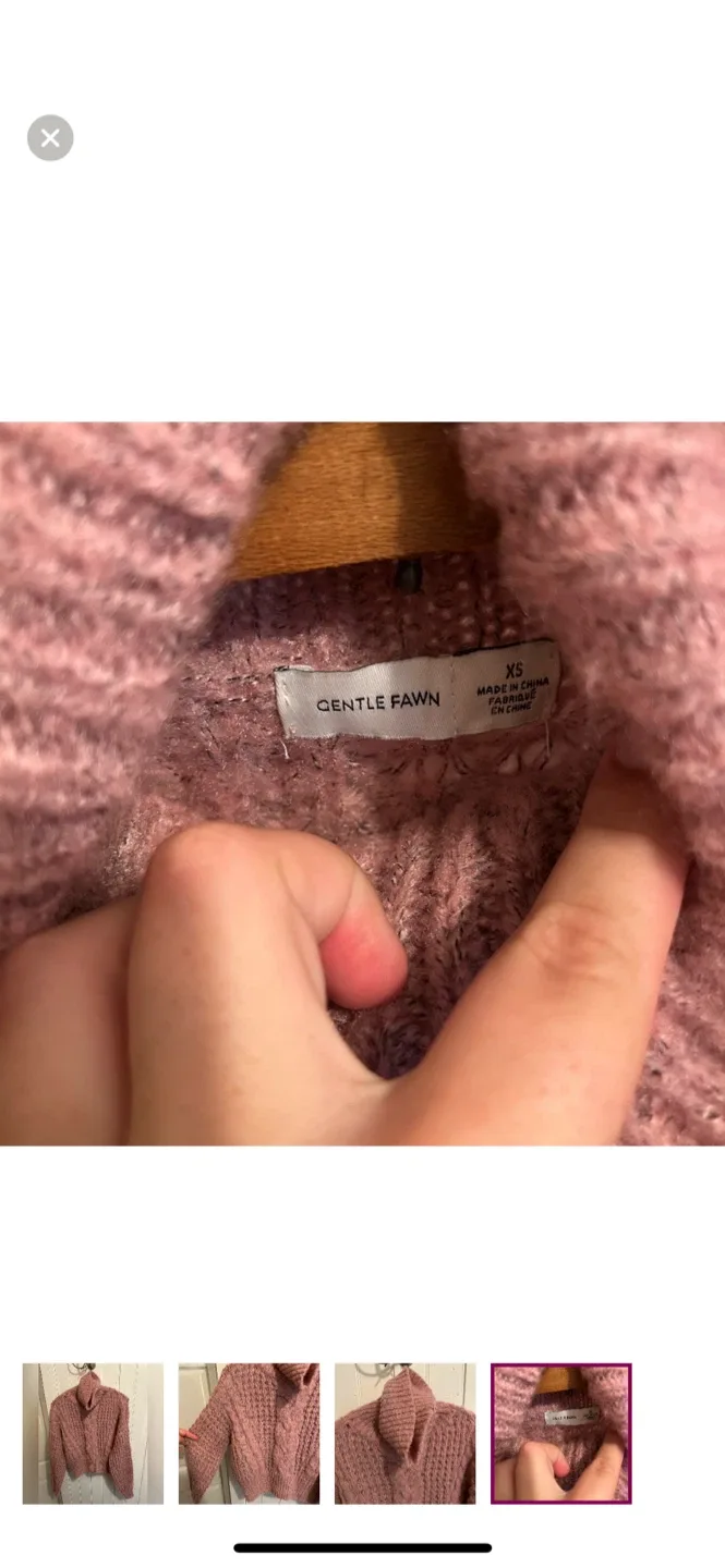 Gentle Fawn Pink Knit Sweater - XS image indicator(4)