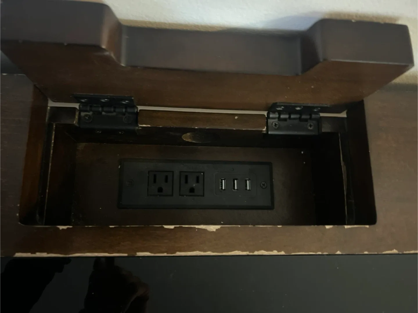 Dark Brown Desk with Glass Top image indicator(7)